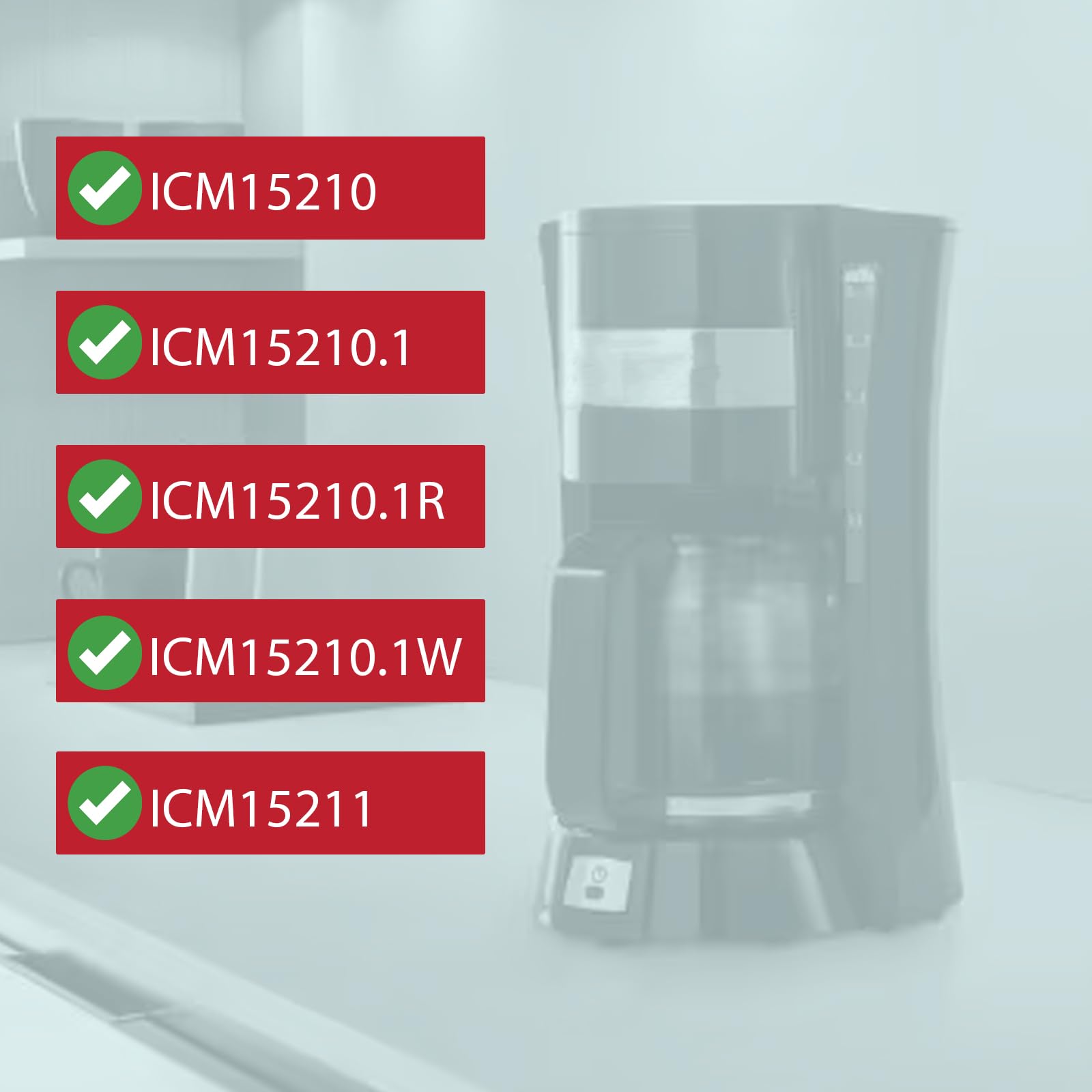 Image secondaire de Spares2go Carafe en verre pour machine à café filtre De'Longhi ICM15210 (10 tasses)