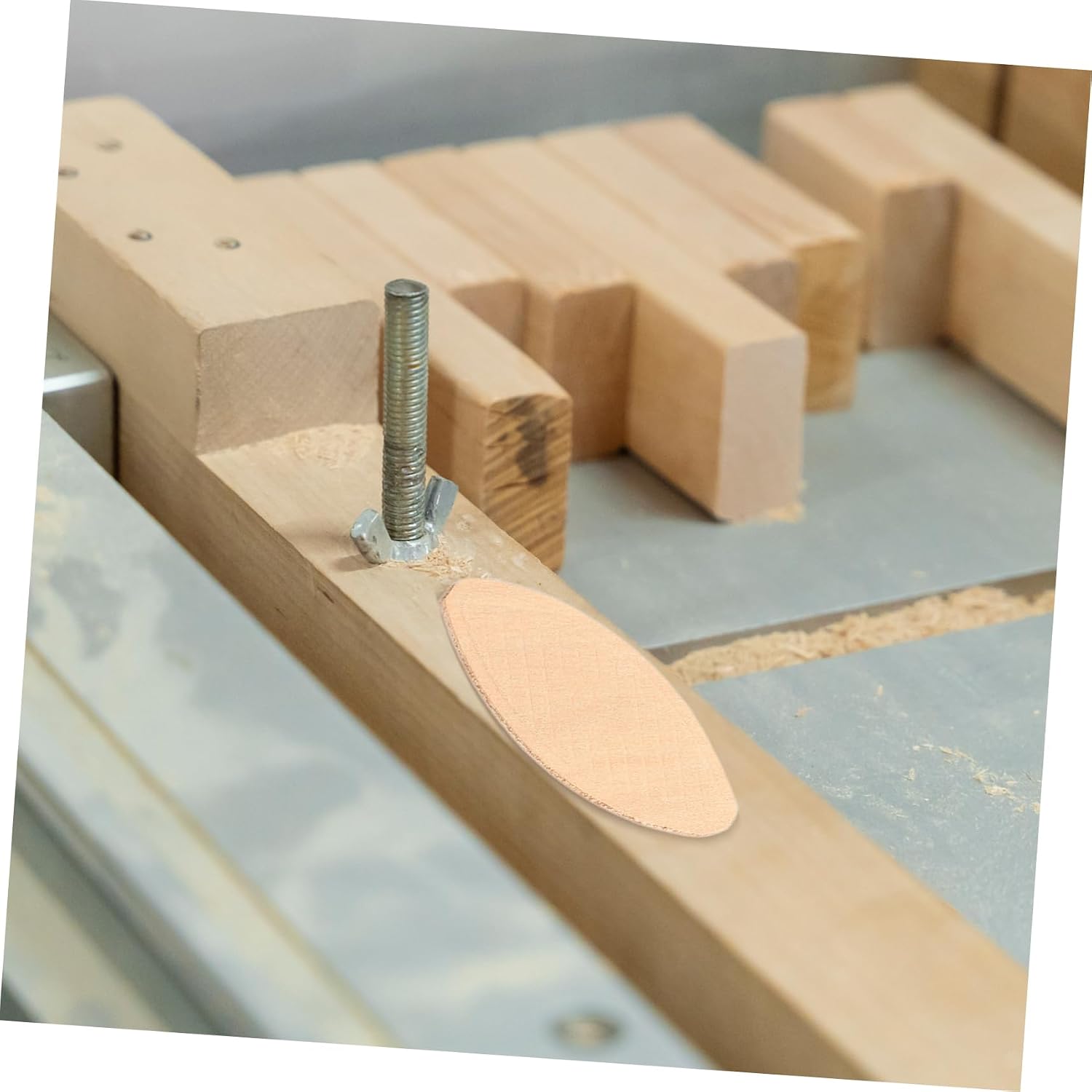 CHILDWEET 100pcs Wood Joiner Biscuits for Efficient Woodworking and Furniture Assembly Beechwood Secure Connections for Various Projects for Home and Professional Use