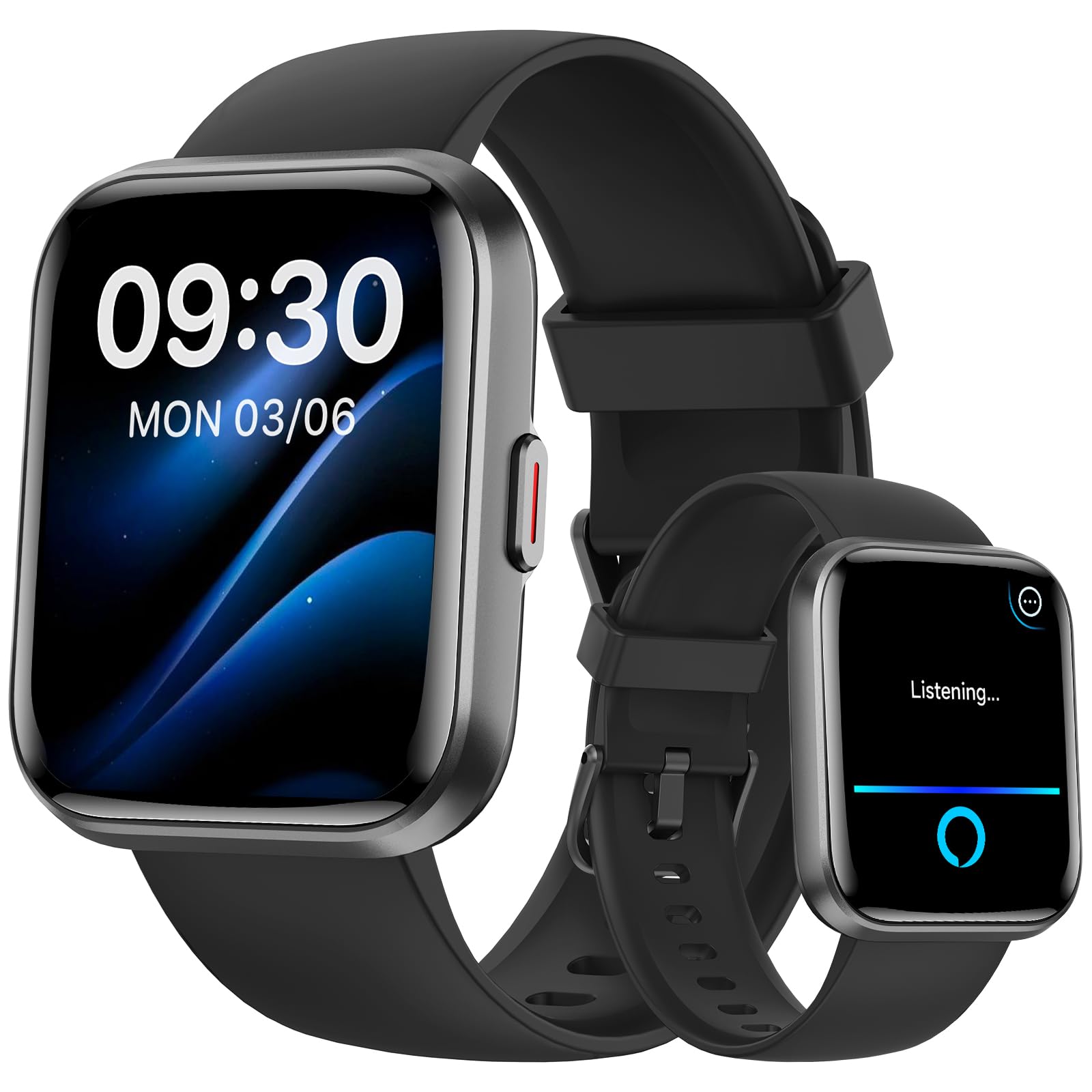 Woneligo Smartwatch Herren Damen, Smart Watch mit Telefonfunktion Alexa, Fitnessuhr mit Herzfrequenz Schlaf SpO2 Schrittzähler 110 Sportmodi IP68 wasserdichte, Sportuhr für iOS Android
