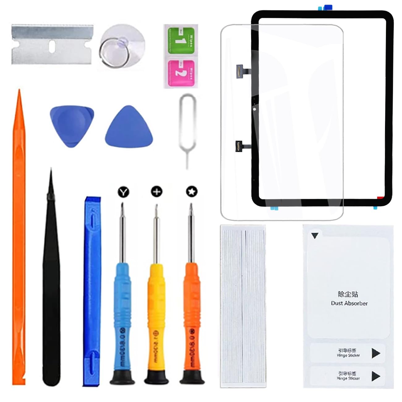 Écran tactile pour iPad 10th 2022 10,9" Digitizer Écran tactile pour iPad 2022 A3162 A2757 A2777 A2696 Noir avec kit de réparation (pas LCD)