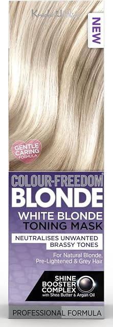 Knight & Wilson Colour-Freedom White Blonde Hair Toner. Semi Permanent Deep Conditioning Toner that Neutralises Yellow & Brassy Tones, for Blonde, Naturally Light, Bleached or Coloured Hair (150ml)