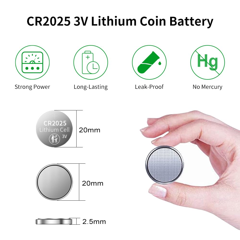 Piles CR2025 (10 pièces), Batterie pour Montre