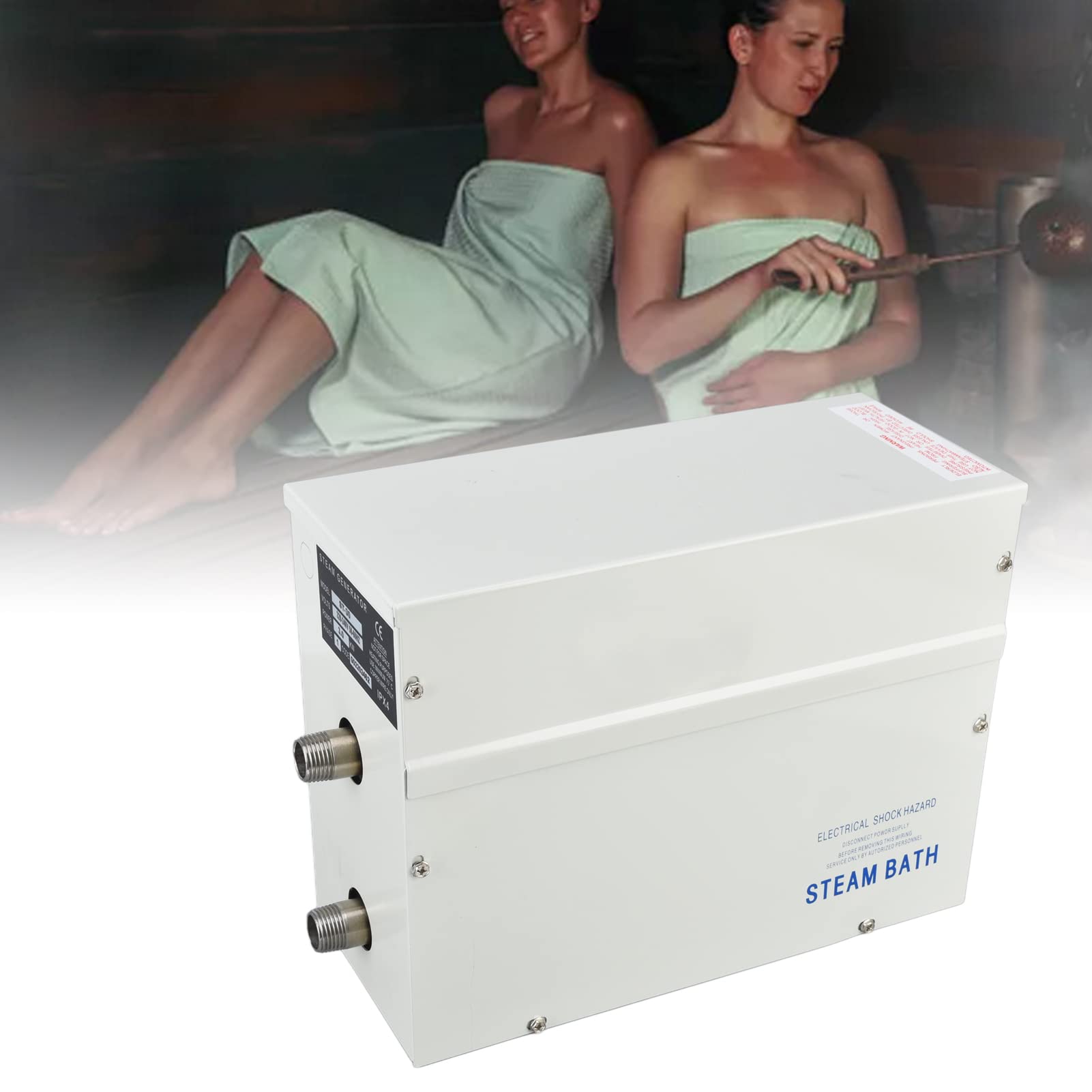 Generador de Vapor para Ducha 3KW Alta Potencia con Descalcificación Automática spa sauna baño 220-240V instalación fácil baño en casa