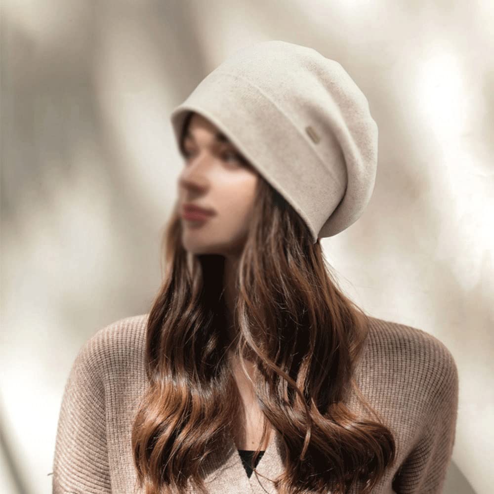 Female Cashmere Blend Winter Hat Warm Soft Wool Women Beanies Wholesale Fedora Retro lady caps beret