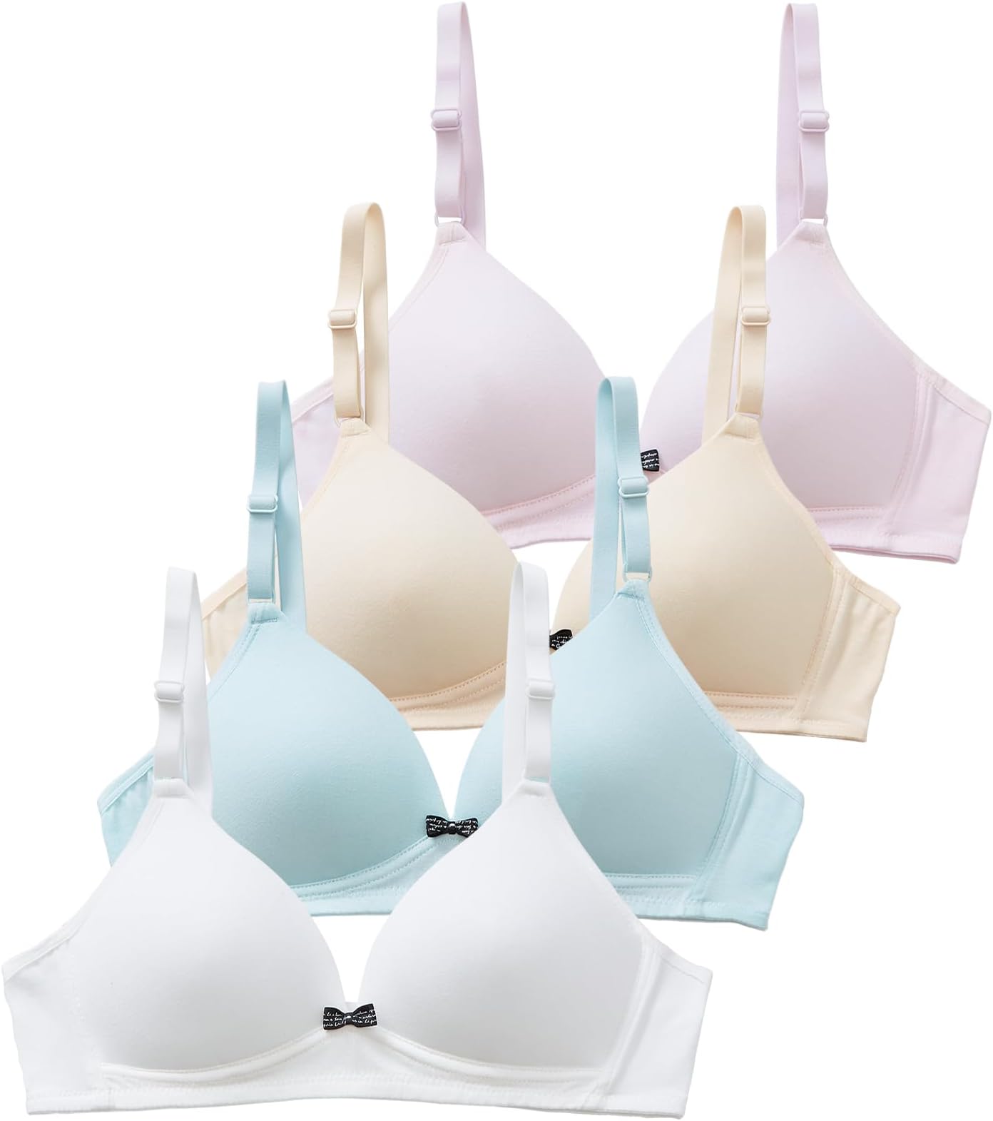Soft Padded Bras for Girls & Teens 12-14, No Wires Cotton Developed Training Bras