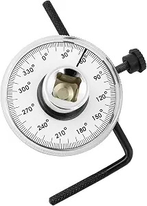 QWORK 1/2-Inch Drive Torque Wrench Angle Gauge