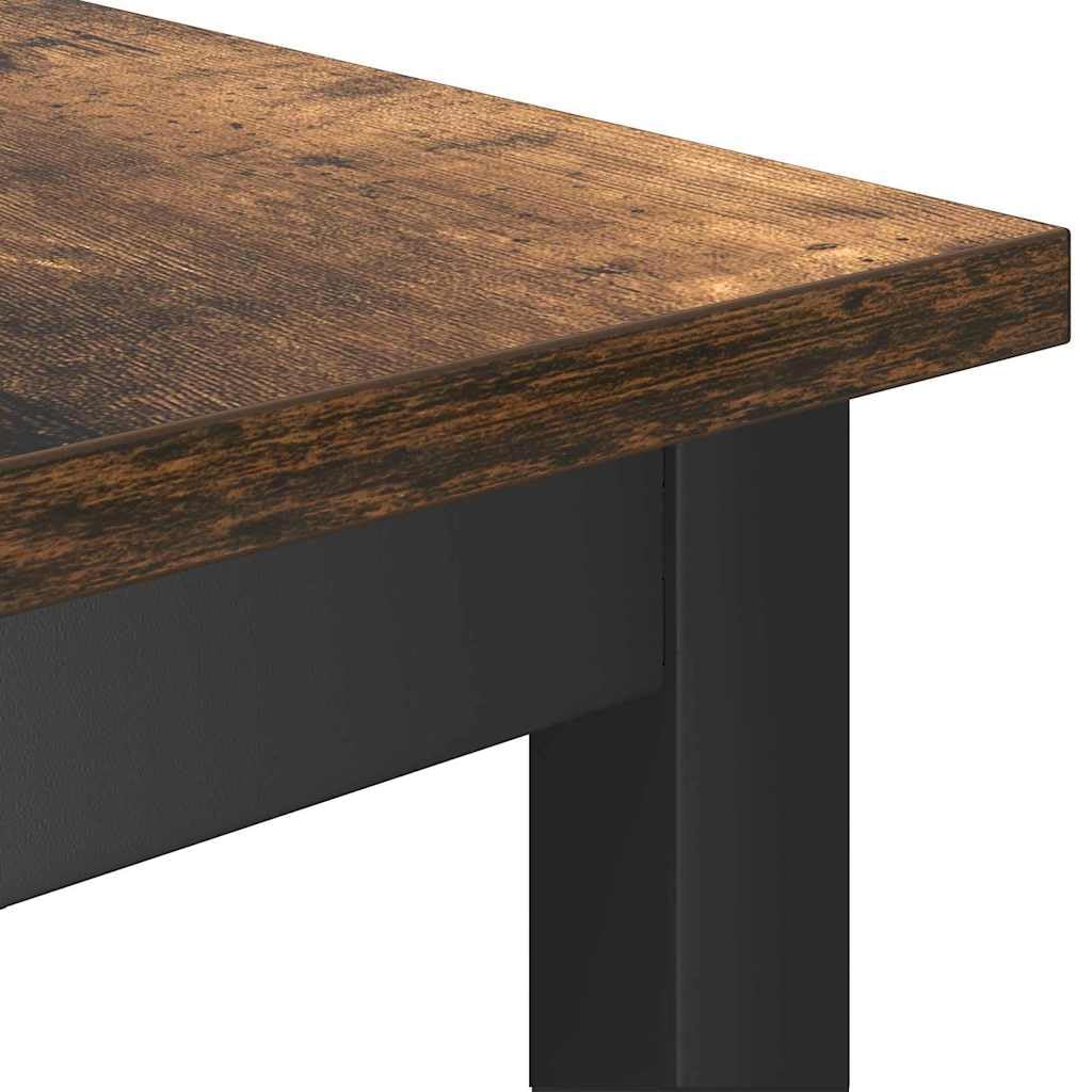 vidaXL Panchina da Pranzo 2 PCS Rovere fumé 100 x 32,5 x 48,5 cm, Panchina da Pranzo alla Moda, Regolabile, Rettangolare, Design Minimal, Seduta Moderna, arredo per Interni