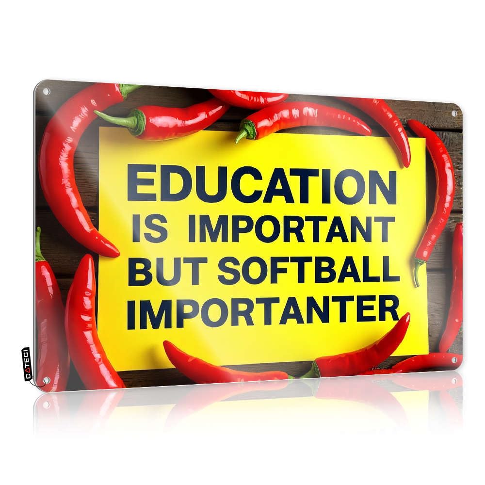 Education Is Important But Softball Importanter Decoration Prints | Gorgeous Graduation Gift Decorative Wall Art(20X30CM)