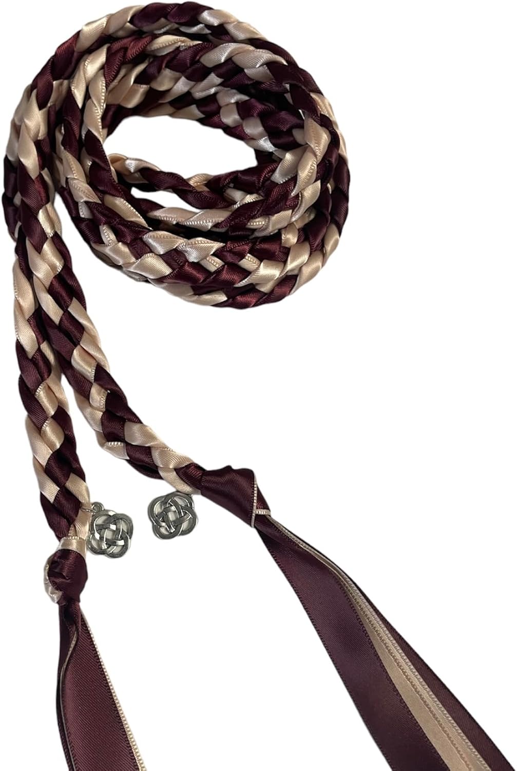 Burgundy and Blush Handfasting Cord with Celtic Knot- Wedding- Ceremony Braid