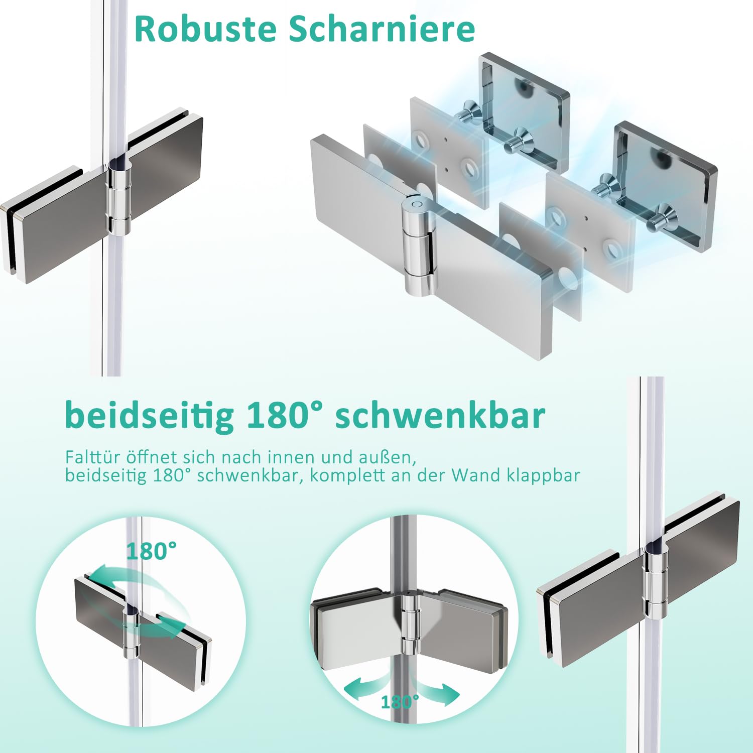 Duschwand für Badewanne 3 teilig faltbar 6mm NANO Sicherheitsglas (ESG) Faltwand Badewannenaufsatz Badewannenfaltwand Duschabtrennung für Badewanne (150x140cm)