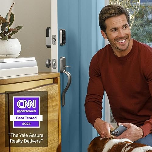 Miniatura 4 de Yale Assure Lock 2 Touch (nuevo) - Cerradura de puerta sin llave de huellas dactilares en gamuza negra - Desbloquea con tu código o tu huella