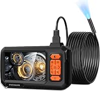Cameră endoscopică TICFOX cu ecran IPS 4,3", 8 mm, IP67, 1080P, 8 LED-uri, cablu semirigid de 5 m, pentru inspecția canalizărilor 1