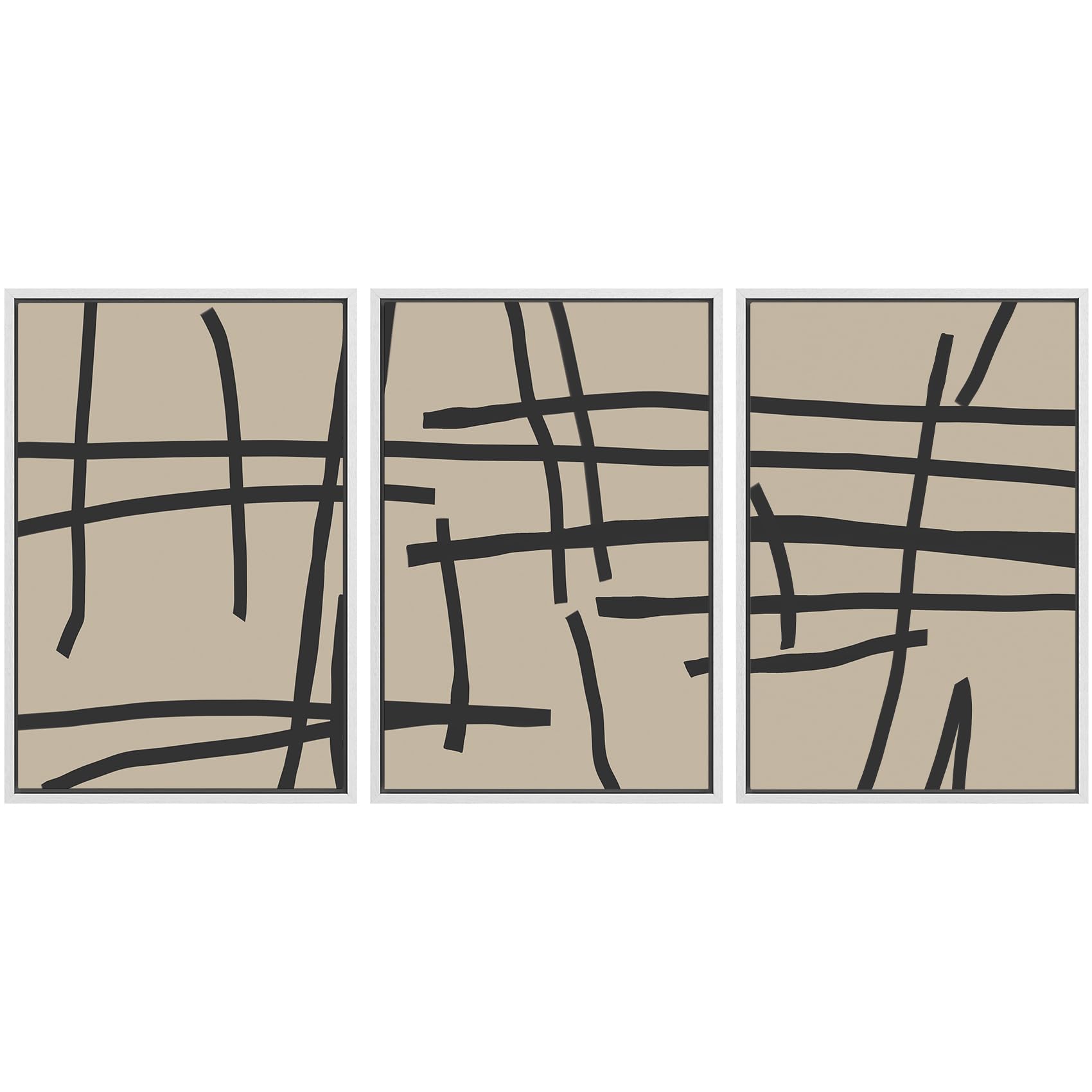 SIGNWIN Framed Canvas Print Wall Art Set Coastal Serenity Abstract Seaside Illustrations Modern Art Decorative Rustic Calm/Zen for Living Room, Bedroom, Office - 24"x36"x3 Natural — view 118