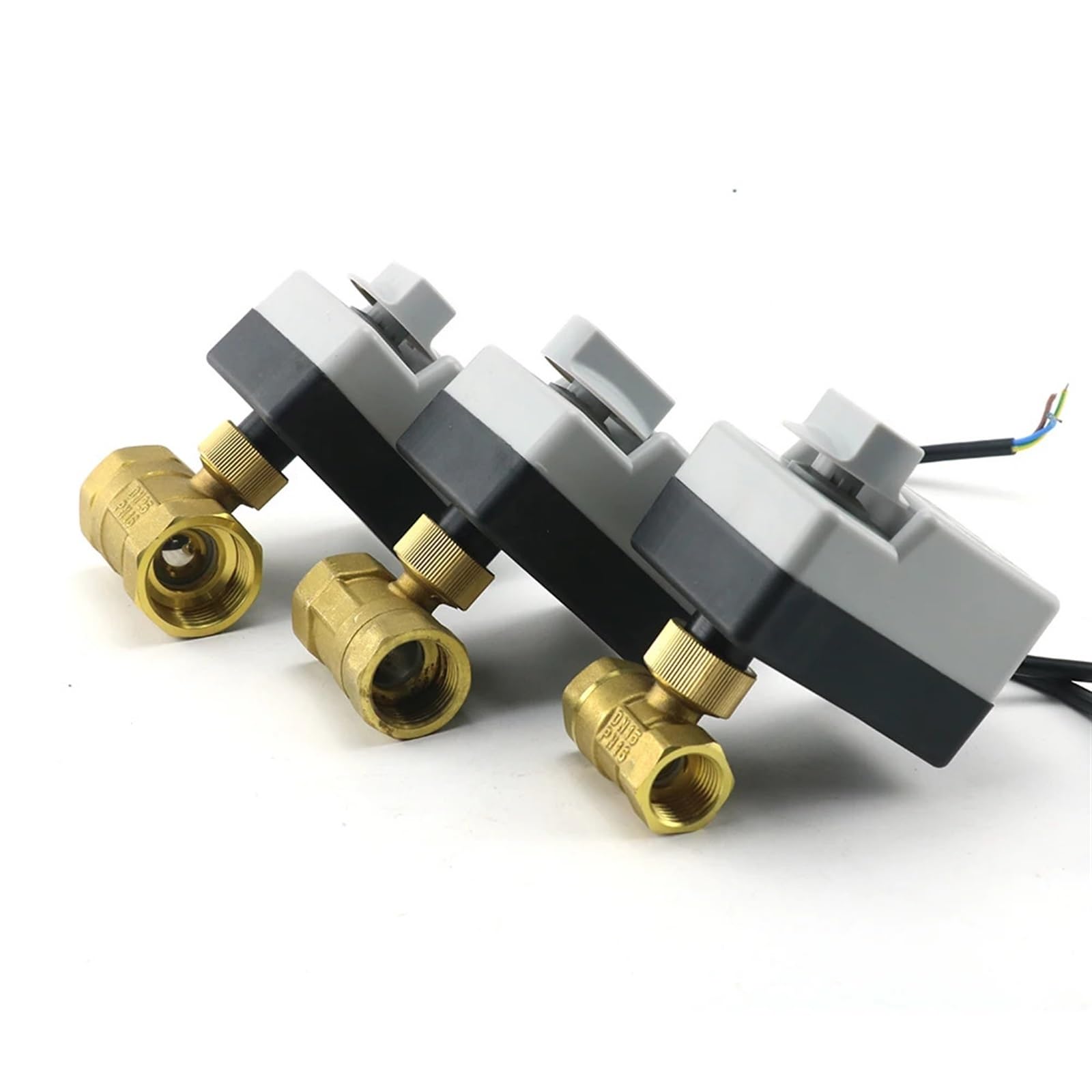 Mosiężny zawór kulowy z napędem, 2-drożny, trzy przewody, dwa sterowanie, AC220V DN15 DN20 DN25, 1/2 "3/4" 1", siłownik elektryczny z przełącznikiem ręcznym (1 cale)