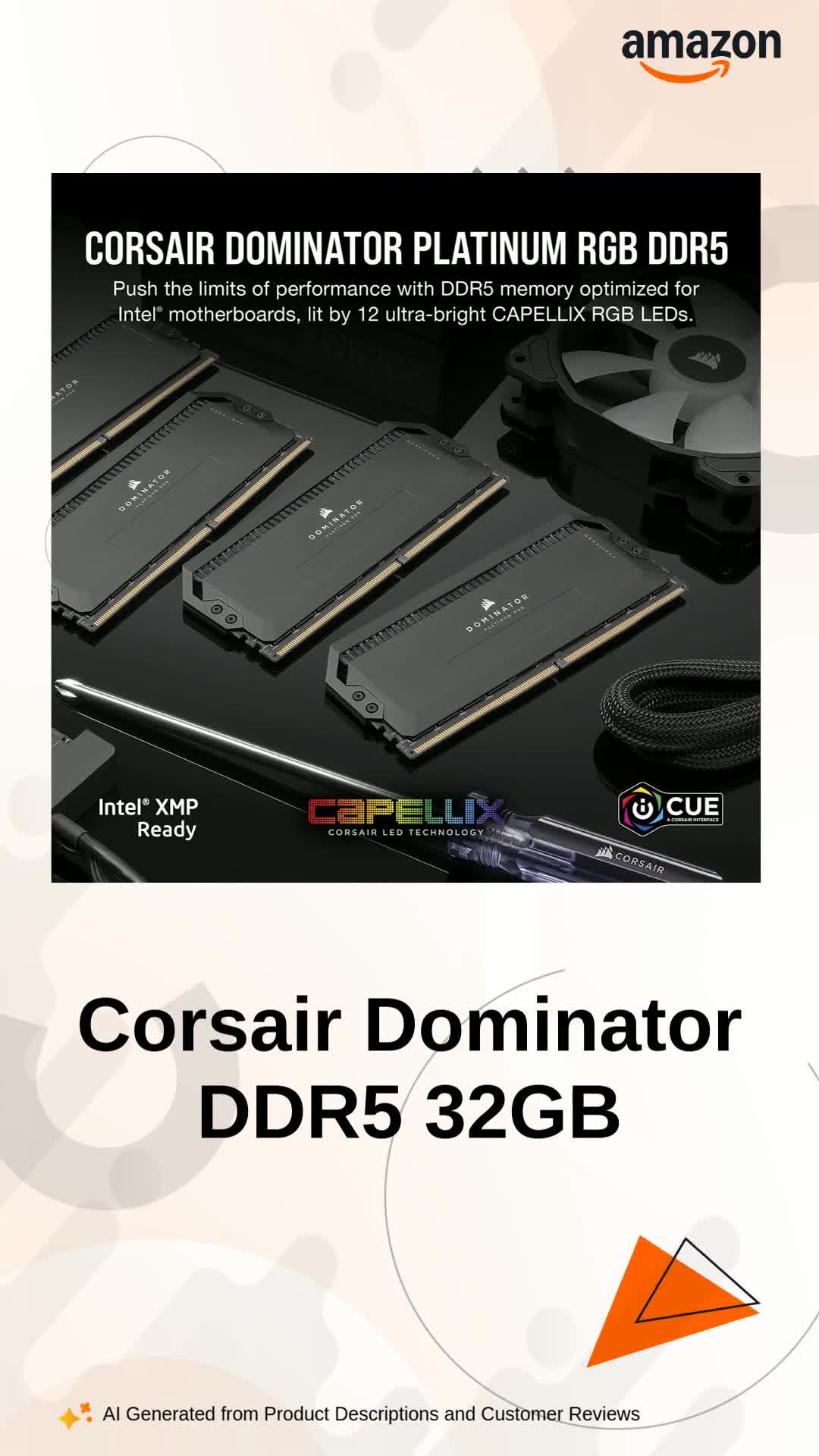 Corsair Dominator Platinum RGB DDR5 32GB Desktop Memory