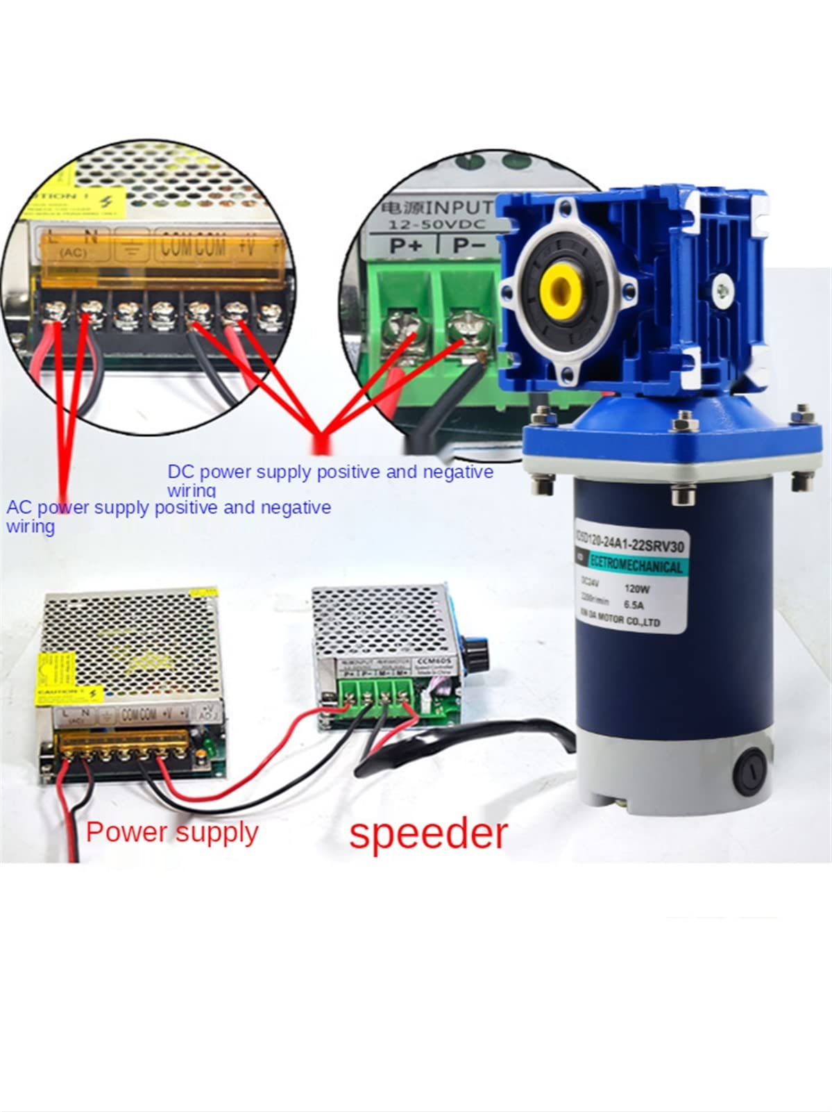 Schrittmotor, 120W 12V 24V. DC Wurm-Gang-Reduziermotor RV30 Getriebemotor Selbstgetriebe Einzel-Lock-Wellenrotation Cw ccw(70rpm,12V)