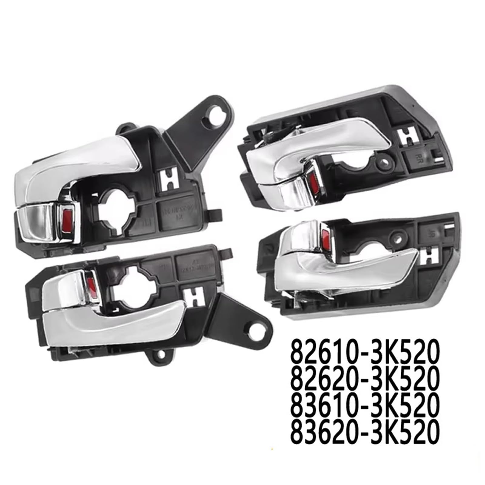 Rynvrncoe Smooth Black Fr Car Door Handle For Hyundai For Sonata For Nfc 2008-2010 82610-3K520 82620-3K520 83610-3K520 83620-3K520 Interior Door Handle(Smooth Black Fr)