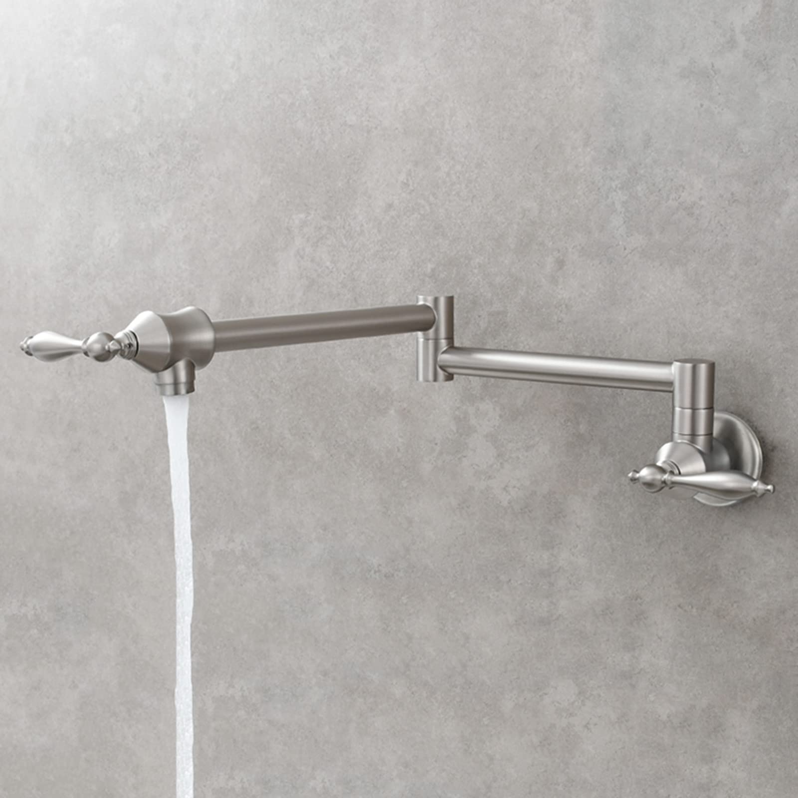 Robinet d'évier de cuisine en laiton brossé durable et compact - 4