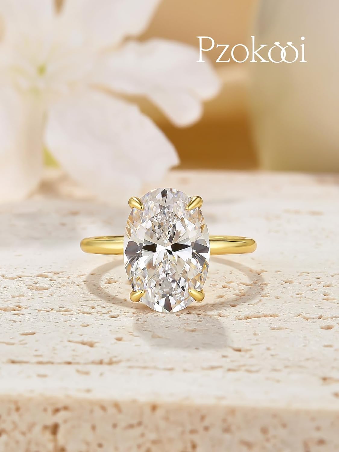 1.5ct/5.5ct Oval Cut Engagement Ring for Women,Simulated Diamond Promise Ring in Gold Plated 925 Sterling Silver 5.5CT 5.5 image 5 of 6 B0C61SN3M1