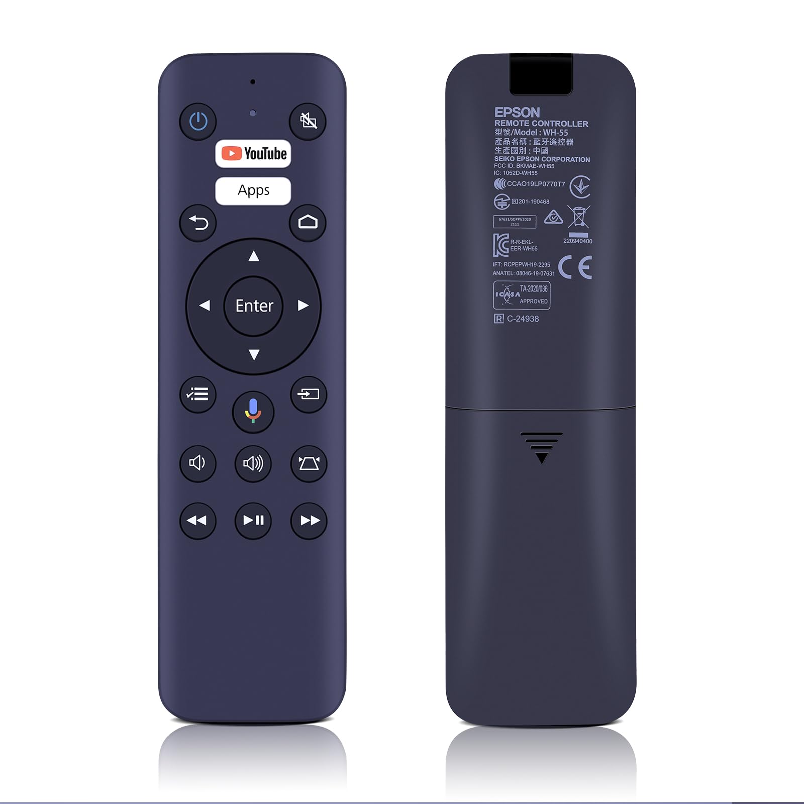 Telecomando di sostituzione vocale WH-55 WH-55B compatibile per proiettore Epson LS500B LS500W EF-100 EF-100BATV EF-100WATV LS500BATV LS500WATV, per Home Cinema 2200 2250 2350