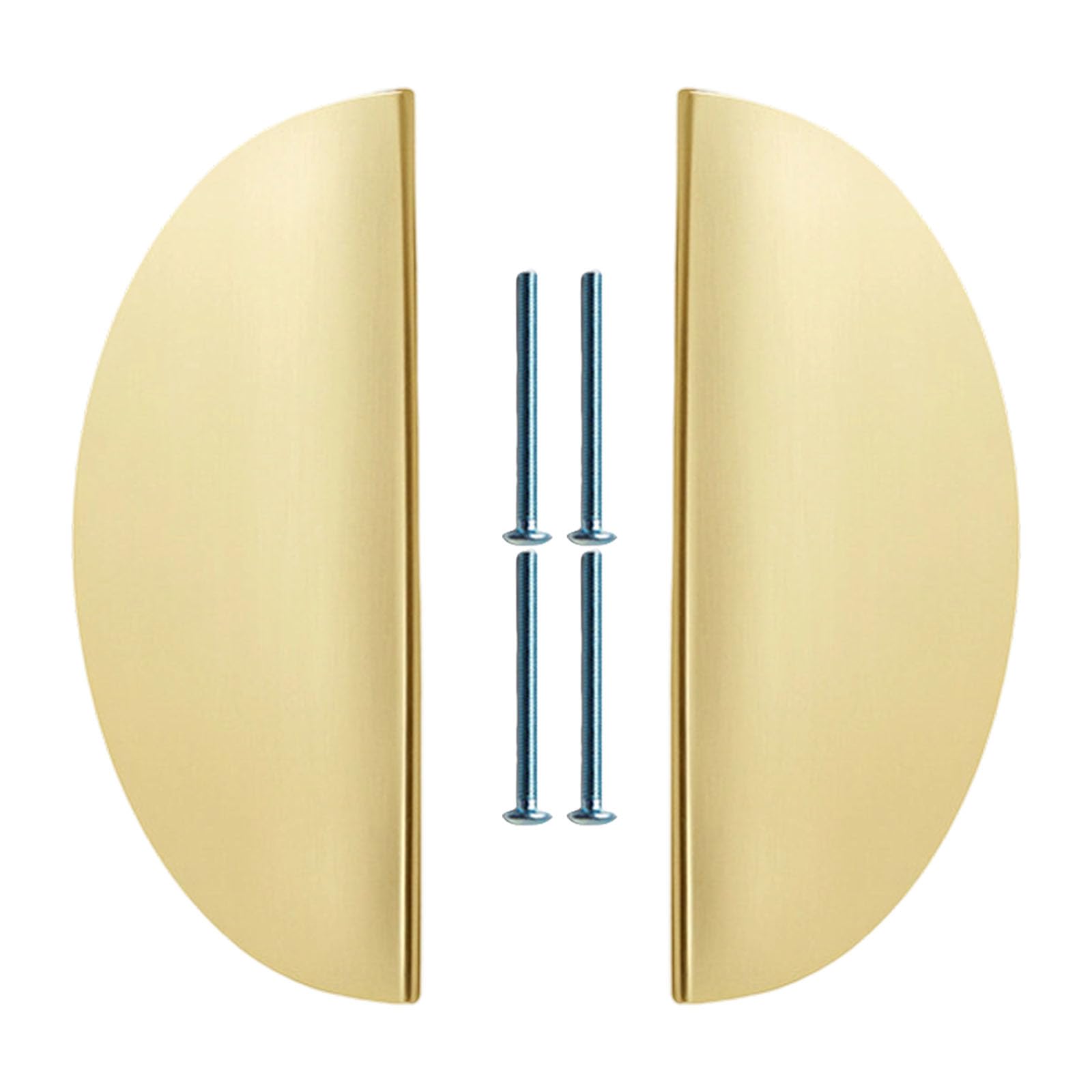 Tsophreniq Gold Brushed Wire Ergonomic Semi Cupboard Handles Antique Bronze Drawer Pulls Smooth Grip For Kitchen Wardrobe Furniture Hardware Semicircular Cupboard Knobs