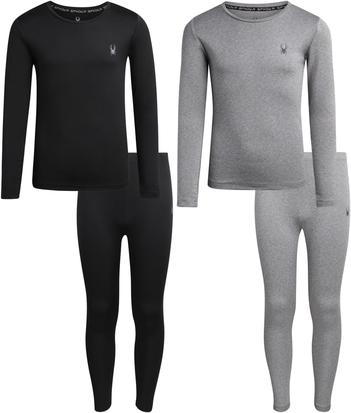 Spyder Kids Thermal Underwear Set (4-Piece) Brushed Fleece Lined Base Layer