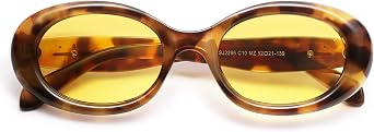 SOJOS Retro Oval Polarized Sunglasses for Women Men 90s Vintage UV400 Protection Tiny Sun Glasses SJ2286
