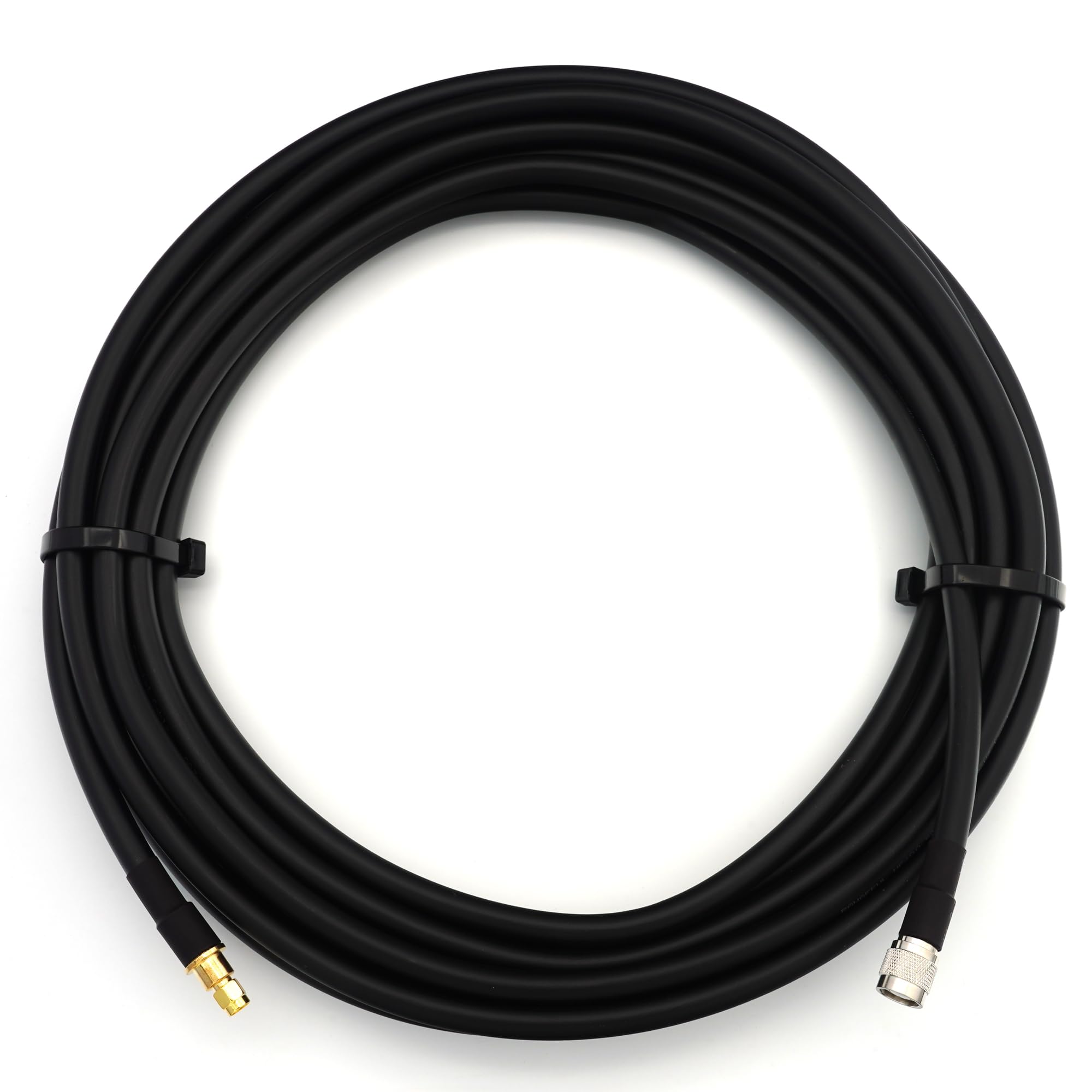 15m TNC Macho a SMA Macho Cable Coaxial — Extensión coaxial flexible de cobre completo 50 ohm (equivalente a LMR400 UF UltraFlex) — para dispositivos LAN inalámbricos