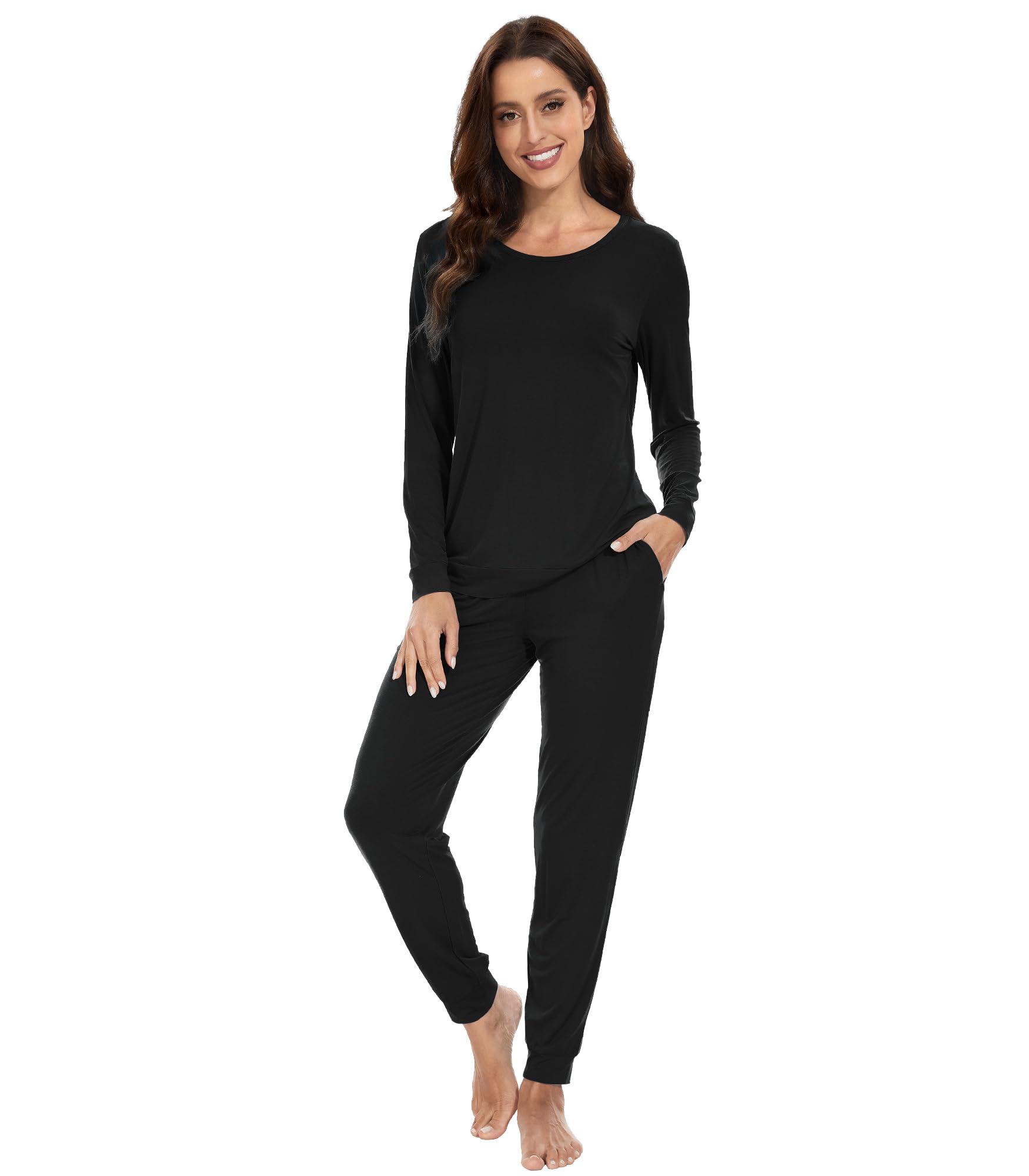 WiWi Viscose from Bamboo Women's Pajama Set Long Sleeve