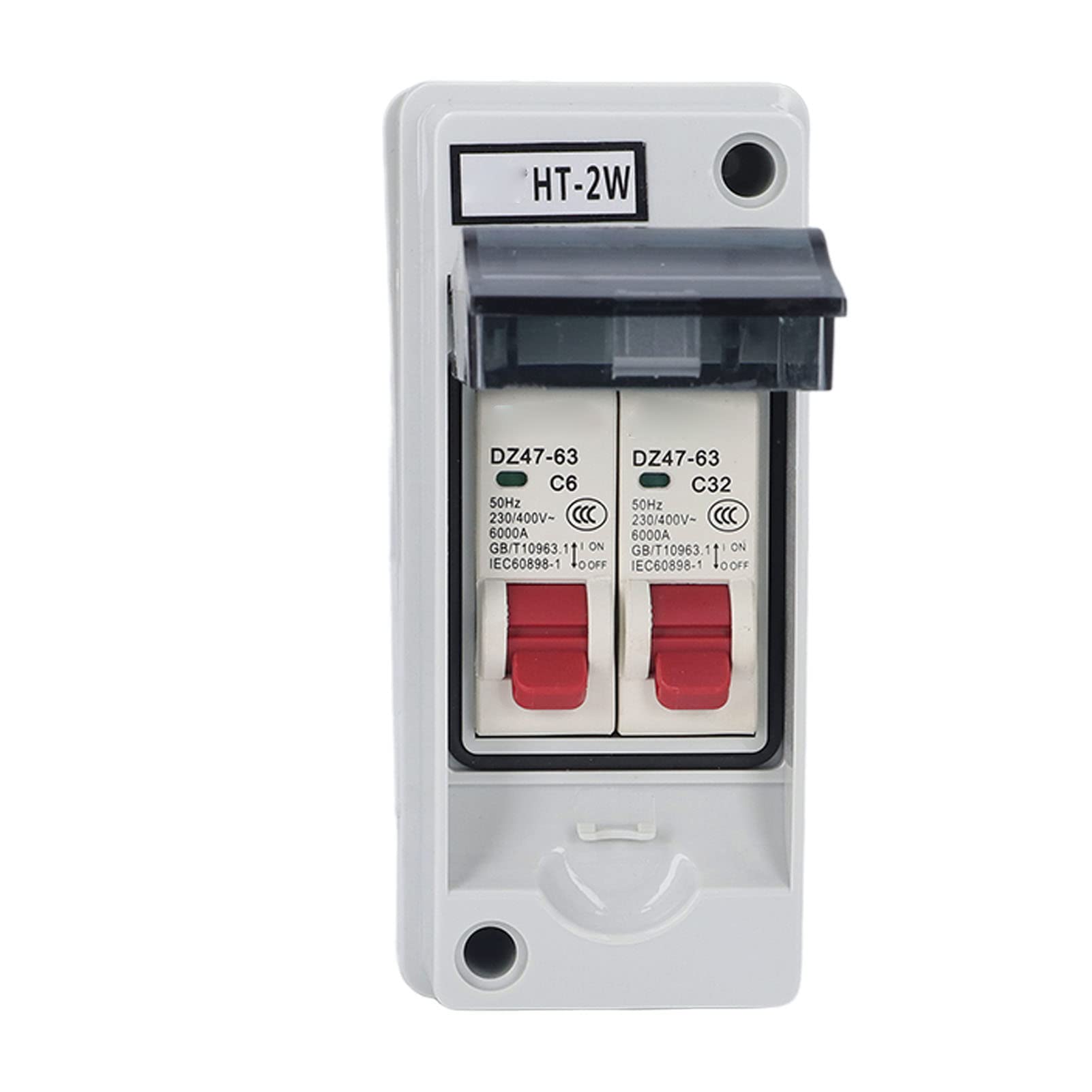 Disjoncteur Fuite Miniature 230V - 6A Ou 16A - 2 Voies MCB - Boîtier étanche Ignifuge - Protection Surcharge Et Court-circuit - 6