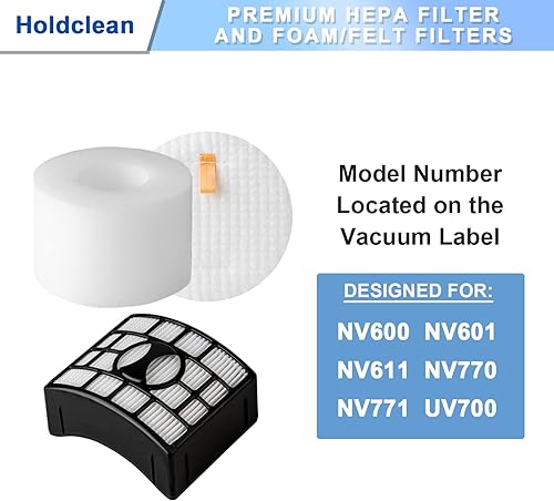 Miniatura 6 de Filtros de vacío UV700 de repuesto para aspiradora vertical Shark DuoClean Lift-Away NV770, NV771, NV611, piezas de repuesto XFF600 XHF600 (2 HEPA +