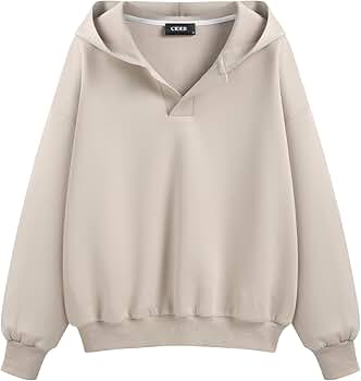 Amazon.com: CIDER Jersey Hooded Solid Oversized Sweatshirt