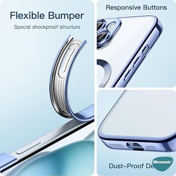 Microsonic Apple iPhone 17 için Kılıf MagSafe Luxury Electroplate Yeşil [iPhone 17 ile Uyumlu Kılıf - Yeşil]
