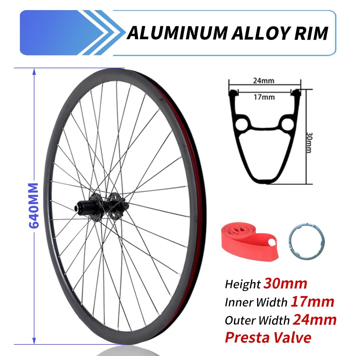 Juego De Ruedas para Bicicleta De Carretera 700c Freno De Disco Eje Pasante | Llanta De Aleación De Aluminio Juego De Ruedas Delanteras Y Traseras 100/142mm Para 8-12 Velocidades