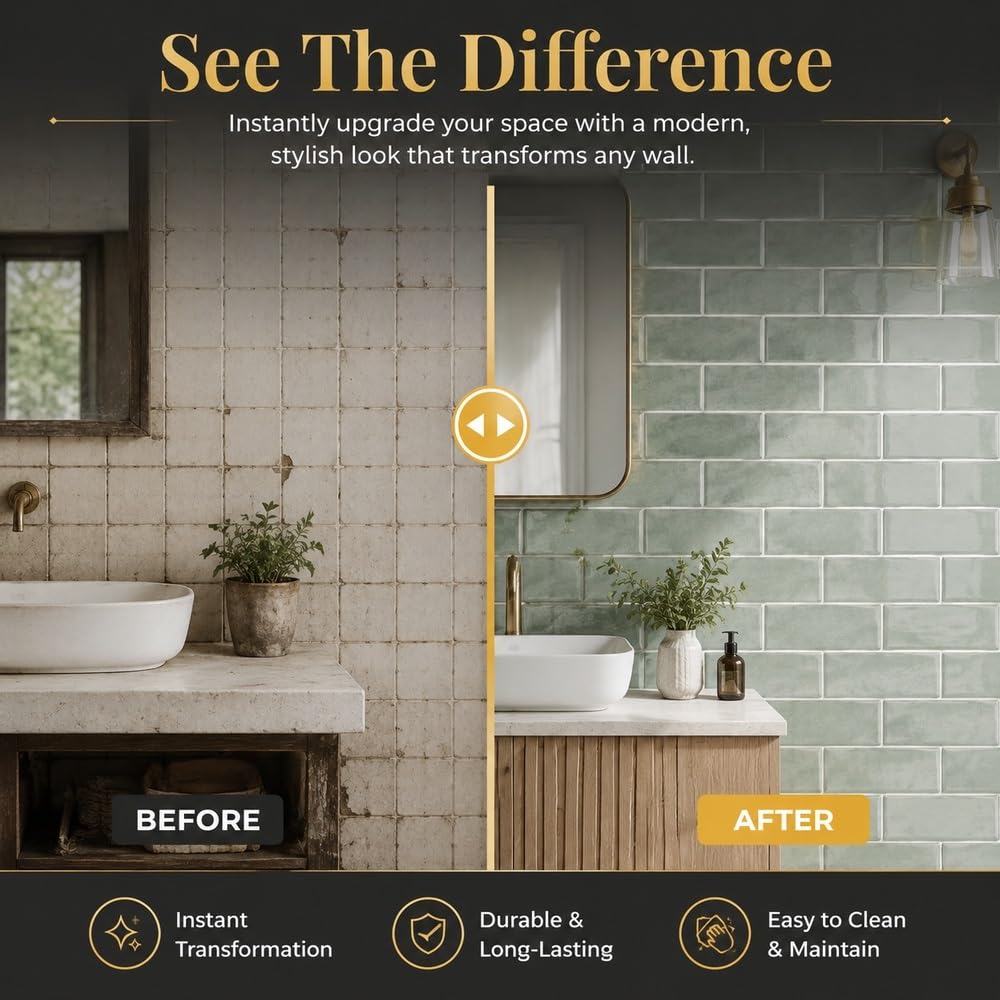 Peel Stick Backsplash Piastrella in PVC Pannelli da parete in marmo Decor