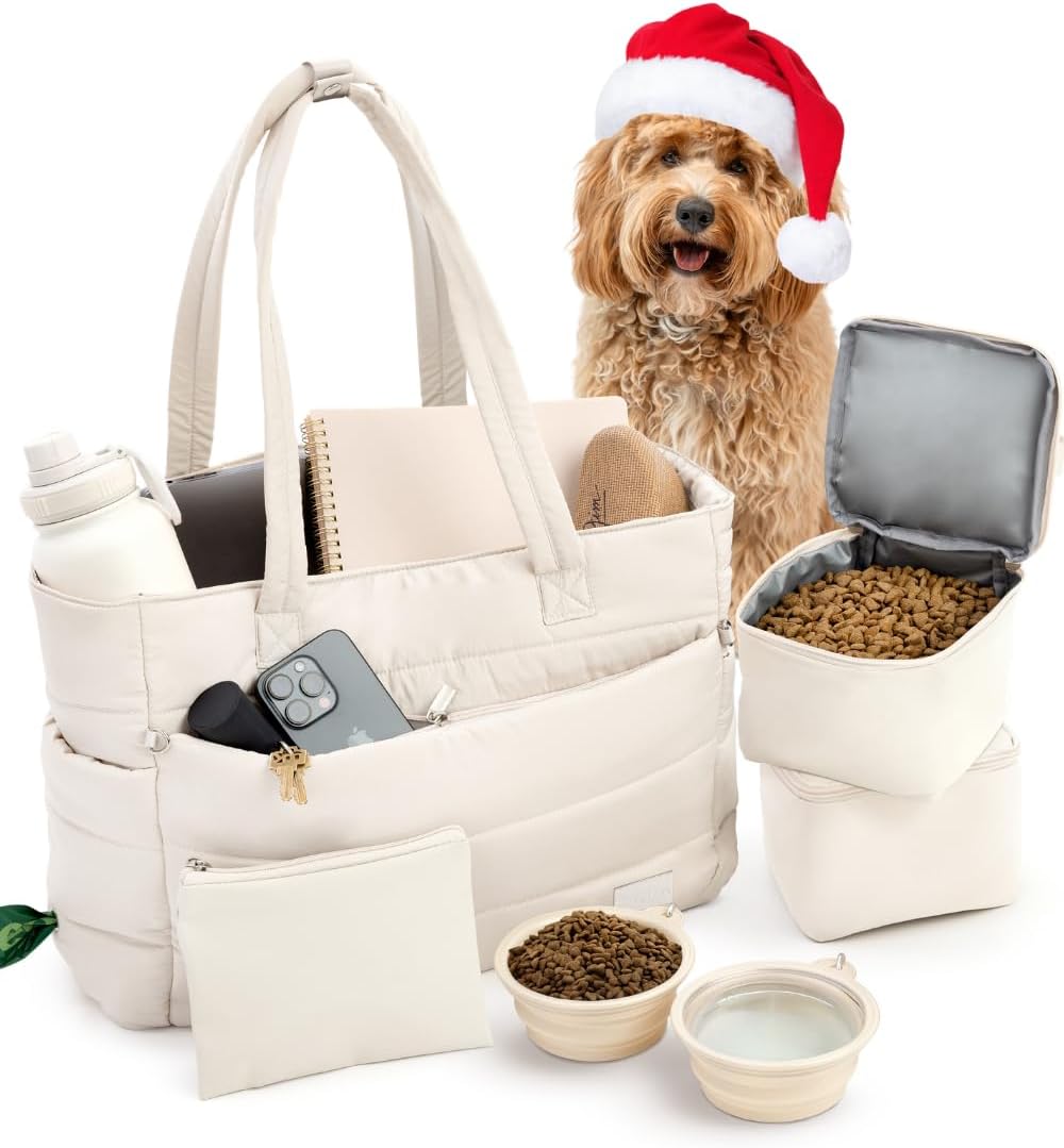 Lightweight Dog Mom Travel Bag with Bowls & Storage – Perfect Gift! Lightweight Dog Mom Travel Bag with Bowls & Storage – Perfect Gift!