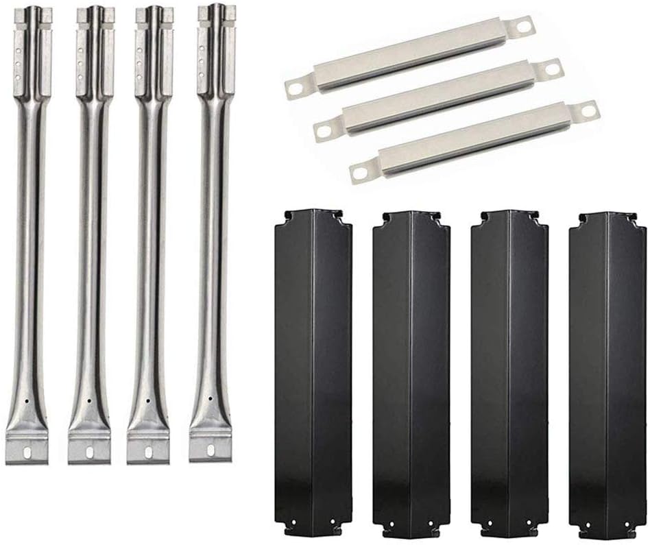 Replacement Parts Kit Stainless Steel Burners&Crossover Tubes& Porcelain Steel Heat Plates for Charbroil 463268006, 463268007 Gas Grill Model