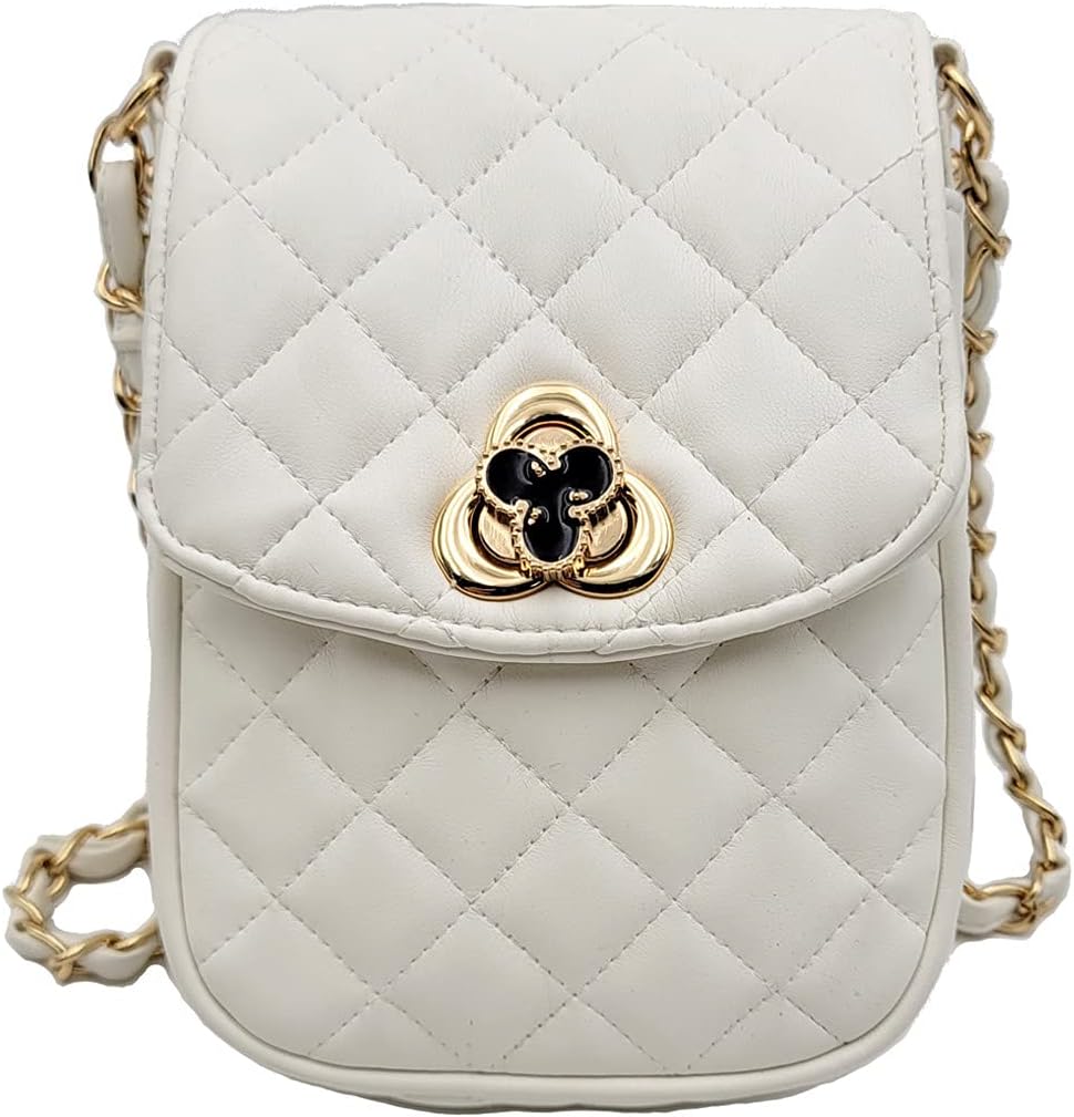 Phone Crossbody Bags for Women Small Vegan Leather Mini Shoulder Wallet Card Quilted Purse