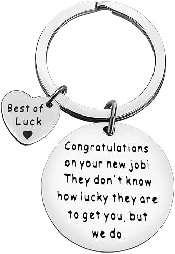 Xiahuyu Colleague Leaving Gifts New Job Gifts Congratulations on Your New Job Keychain Colleague Farewell Gift Going Away Goodbye Gift for Colleagues