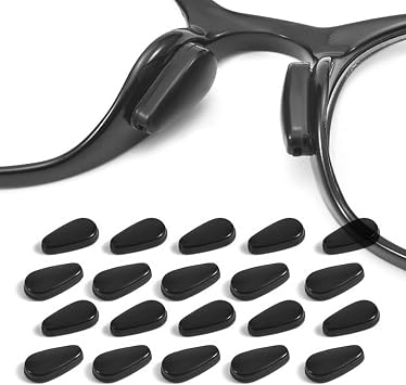 Eyeglass Nose Pads, 3.2mm Thickness Adhesive Anti Slip Glasses Nose Pad with Air Bag, for Eyeglasses Sunglasses Reading Glasses 10 Pairs, Black