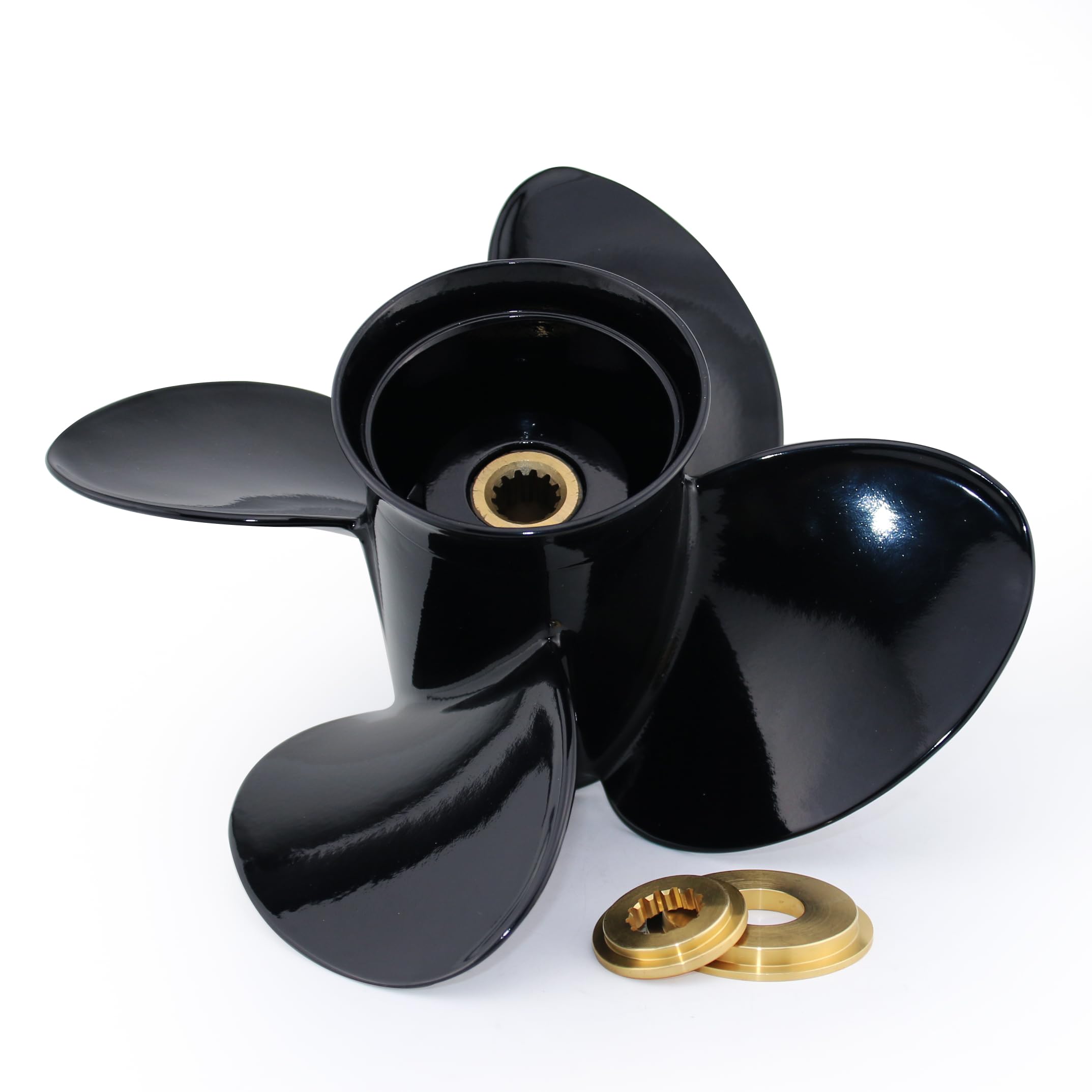 CAPTAIN Boat Propeller fit Johnson Evinrude 40-140 HP Engines, 13 Spline Tooth Outboard Prop, RH, Aluminum, OEM Propellers for 50 60 E-TEC 65 70 75 85