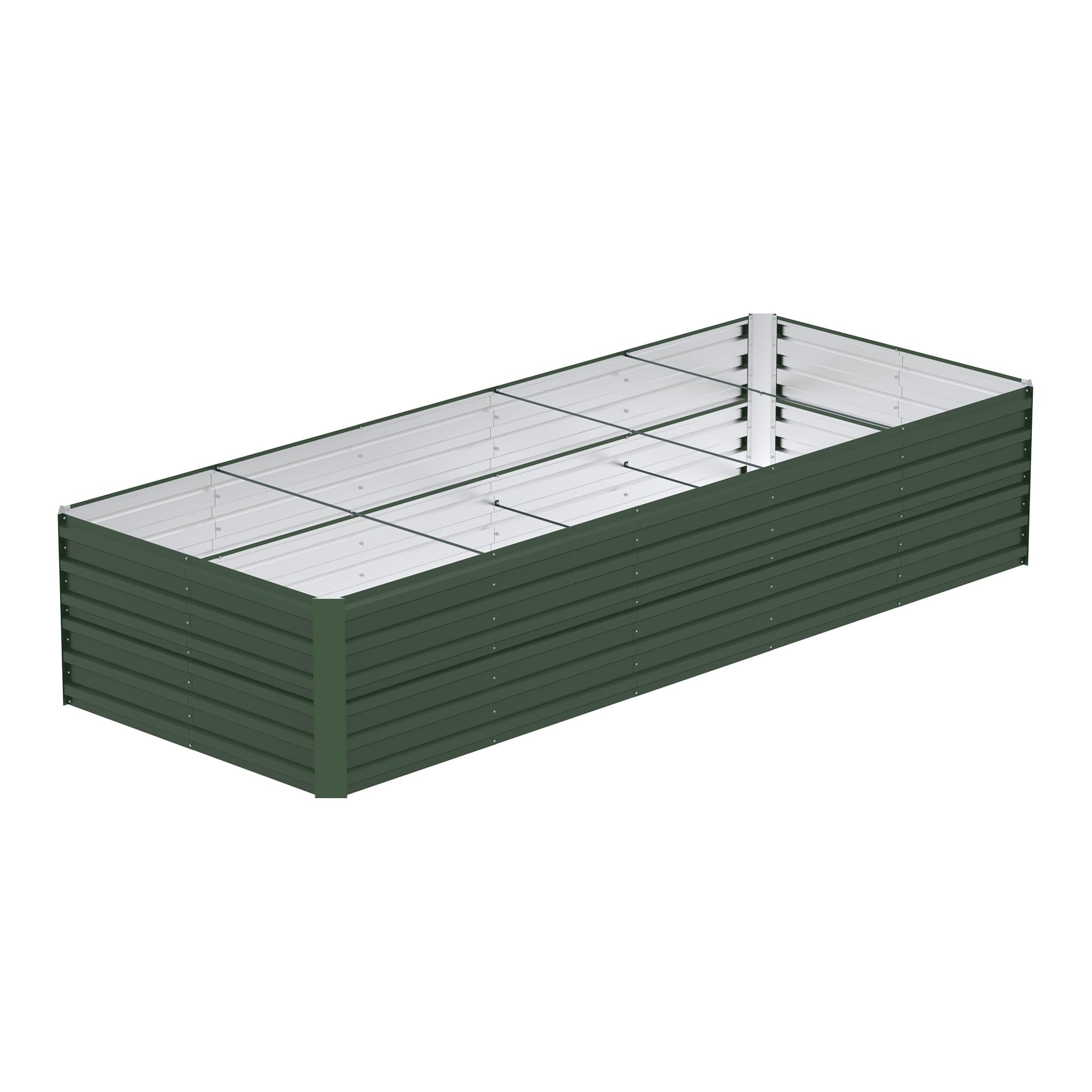 Pot de fleurs en métal 300x120cm pour potager surélevé en acier galvanisé de 2160 L
