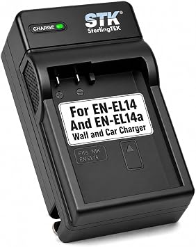 STK EN-EL14 EN-EL14a Battery Charger for Nikon D3200 D3400 D3500 D3300 D3100 D5100 D5200 D5500 D5600 D5300 EN EL14 EL14A ENEL14 ENEL14A D 3200 3400 3500 3300 3100 5100 5200 5500 5600 MH 24 and MH-24