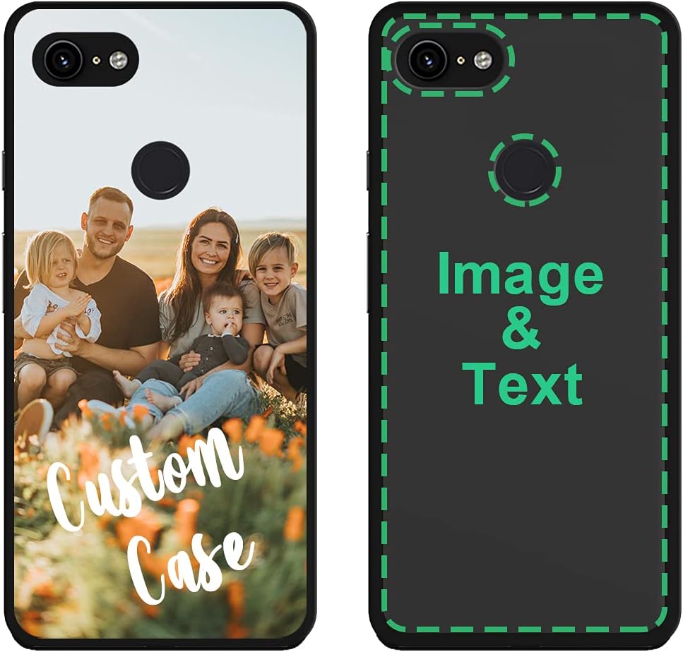 Custom Phone Case for Google Pixel 3 XL, Personalized Photo Phone Cases Customized Gift for Birthday Xmas Valentines Friends Her Him, Protective Google Pixel 3 XL Black Case