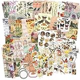 JOETMAE Scrapbook Stickers Kits- 200 Pieces Vintage Ephemera Bundle Junk Journal Kit, Butterfly Mush