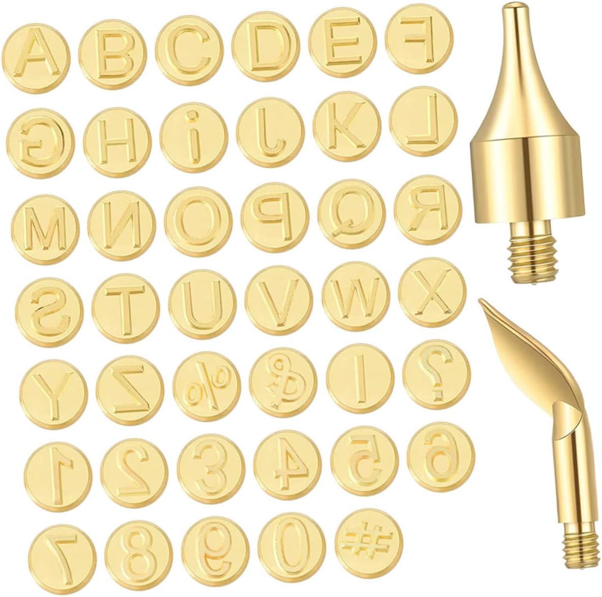 Brass Pyrography Tool Round Tip Set for Wood Leather Xmas