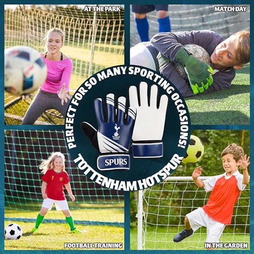 Hy-Pro Officially Licensed Tottenham Hotspur F.C. Goalkeeper Gloves for Kids Teenagers Non Slip Padded Palms Size 5 or 7 Spurs Gifts for Boys (Size 7) - Image 4
