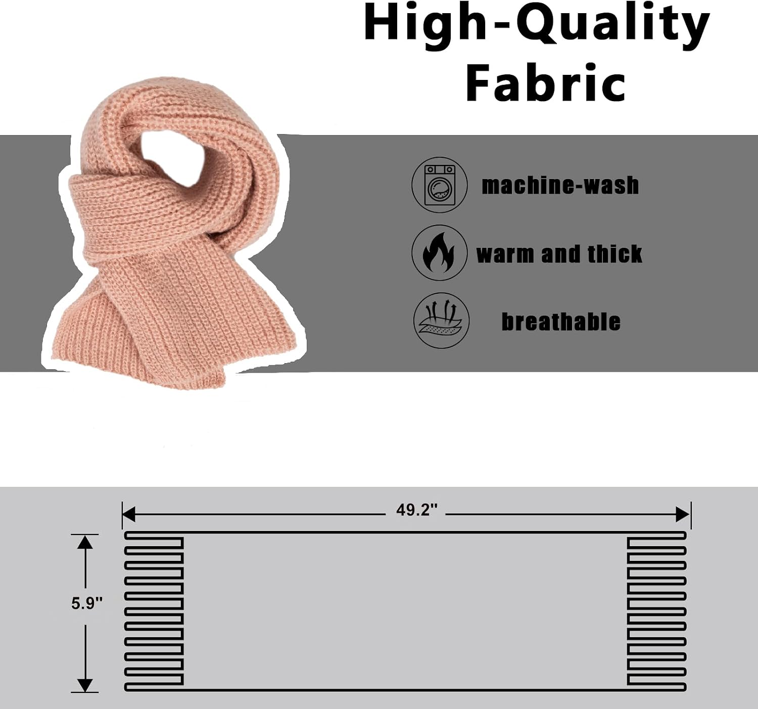 Kids Winter Scarf for Boys and Girls - Soft Warm Knit Neck Warmer, Children's Scarves Wrap Christmas Gift for kids 2-10Y