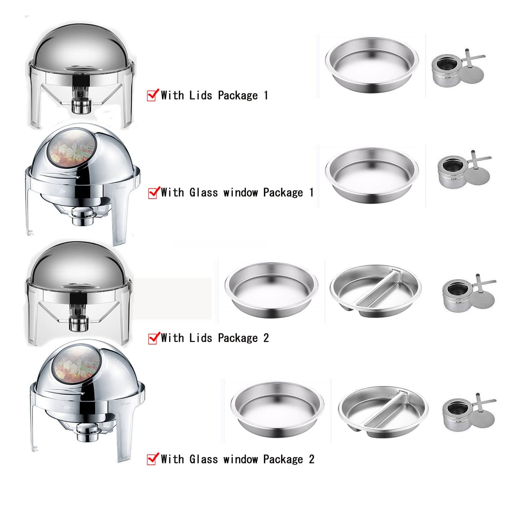 Olla de Calentamiento Aislamiento Calentador Alimentos Calientaplatos buffet bandejas de Acero Inoxidable Chafing Dish Servidor Termostato de temperatura,Bandeja Calientes Función Mantenimiento Calor