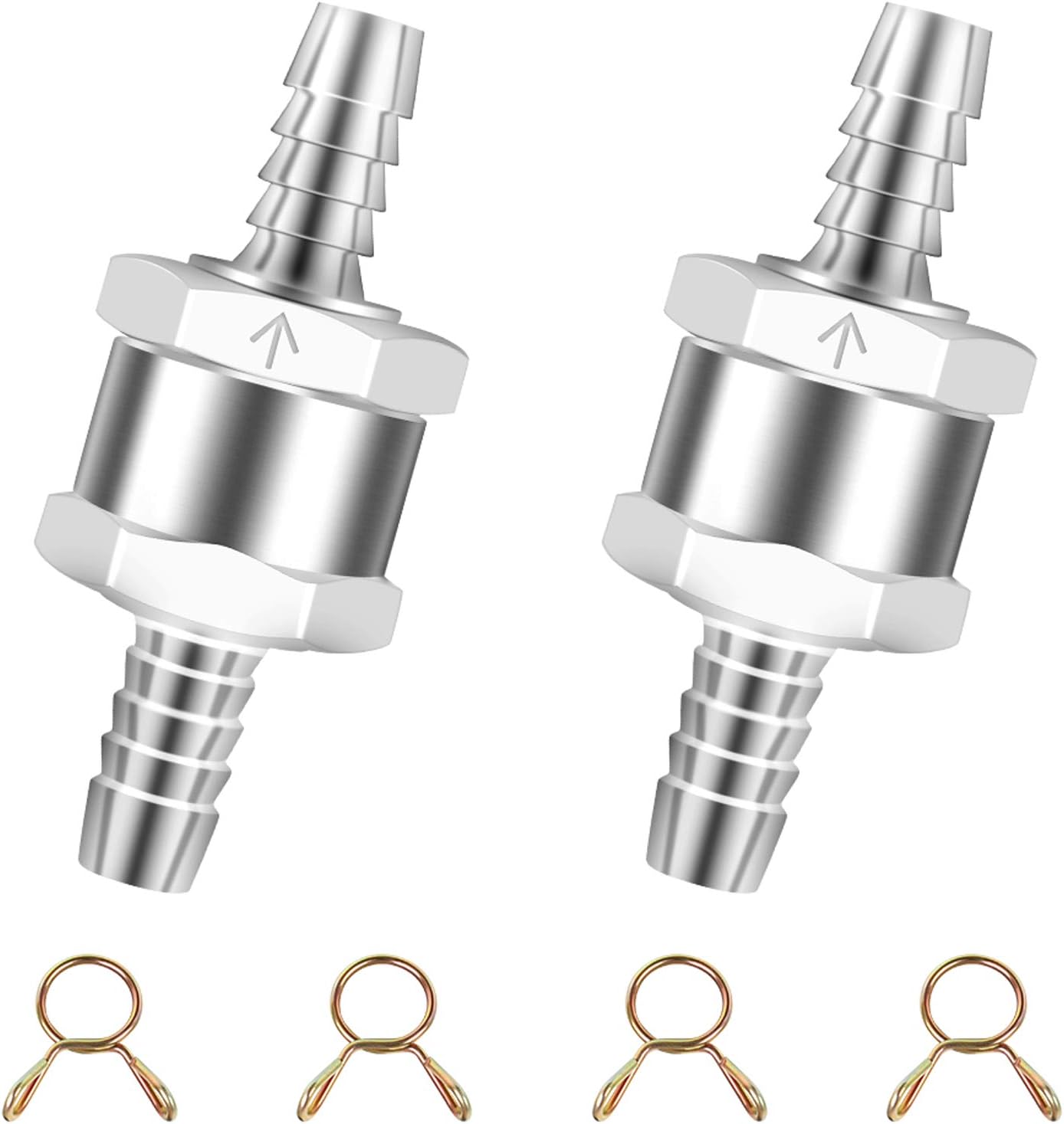 4 Pcs Clapet Anti-retour Gasoil En Alliage D'aluminium, 6/8/10/12mm